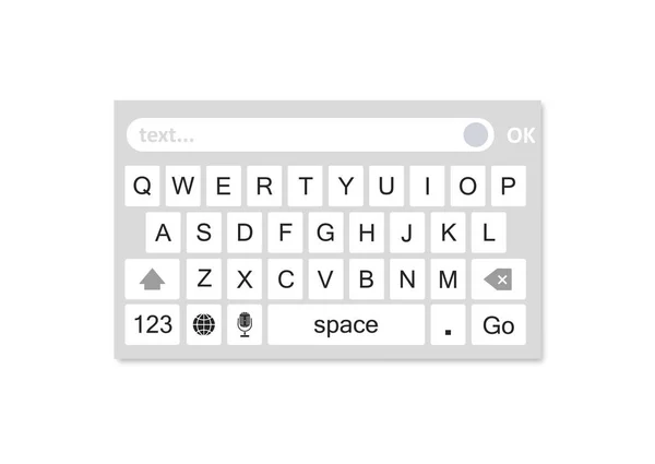 Sms Chat Componist Witte Achtergrond — Stockvector