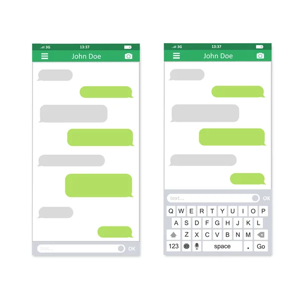 Smartphone Mit Messaging Sms App Vektorillustration — Stockvektor