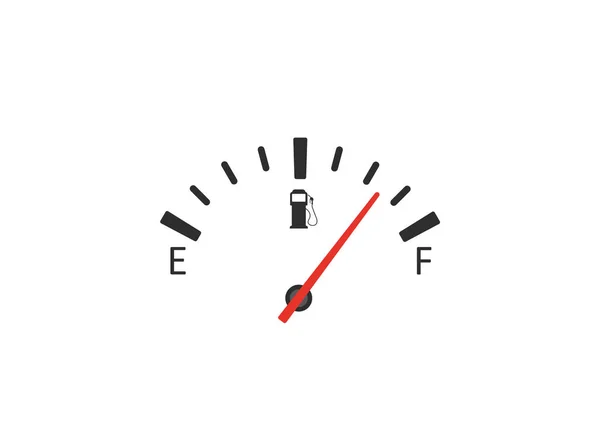 Full Fuel Gauge Icon Vector Illustration White Background — Stock Vector
