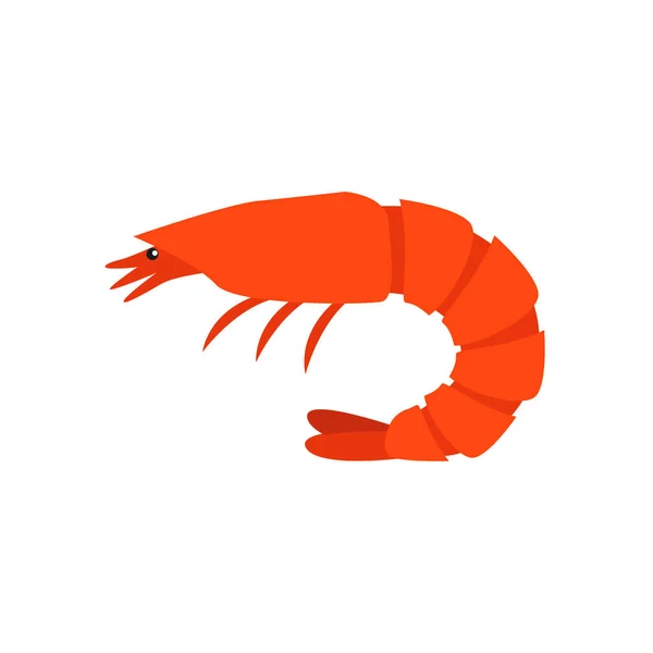Shrimp Icon Isolated White Background — Stock Vector