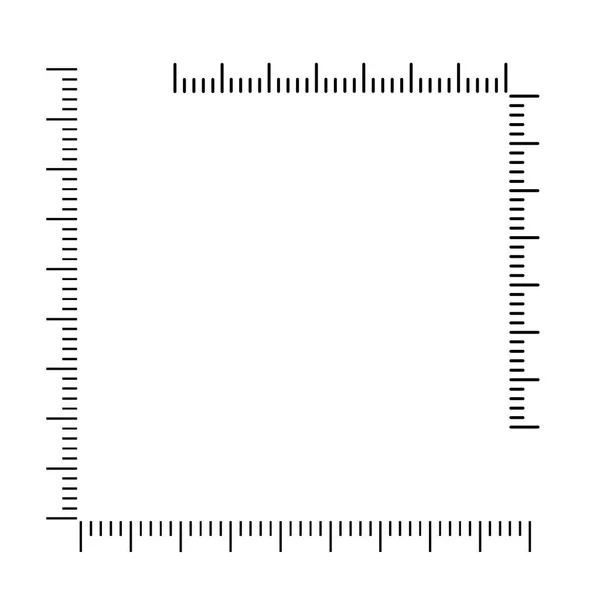 标尺和公制标尺的测量刻度 — 图库矢量图片