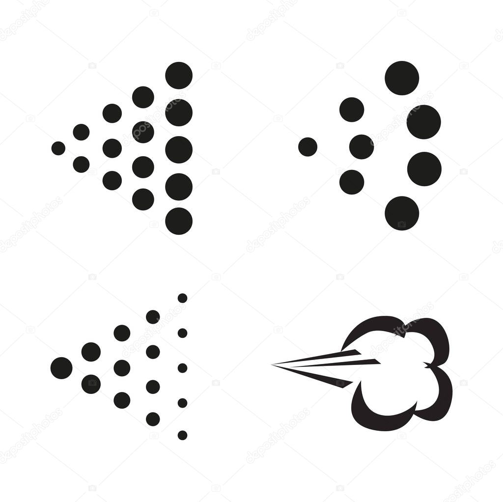 Spray icons set on white background