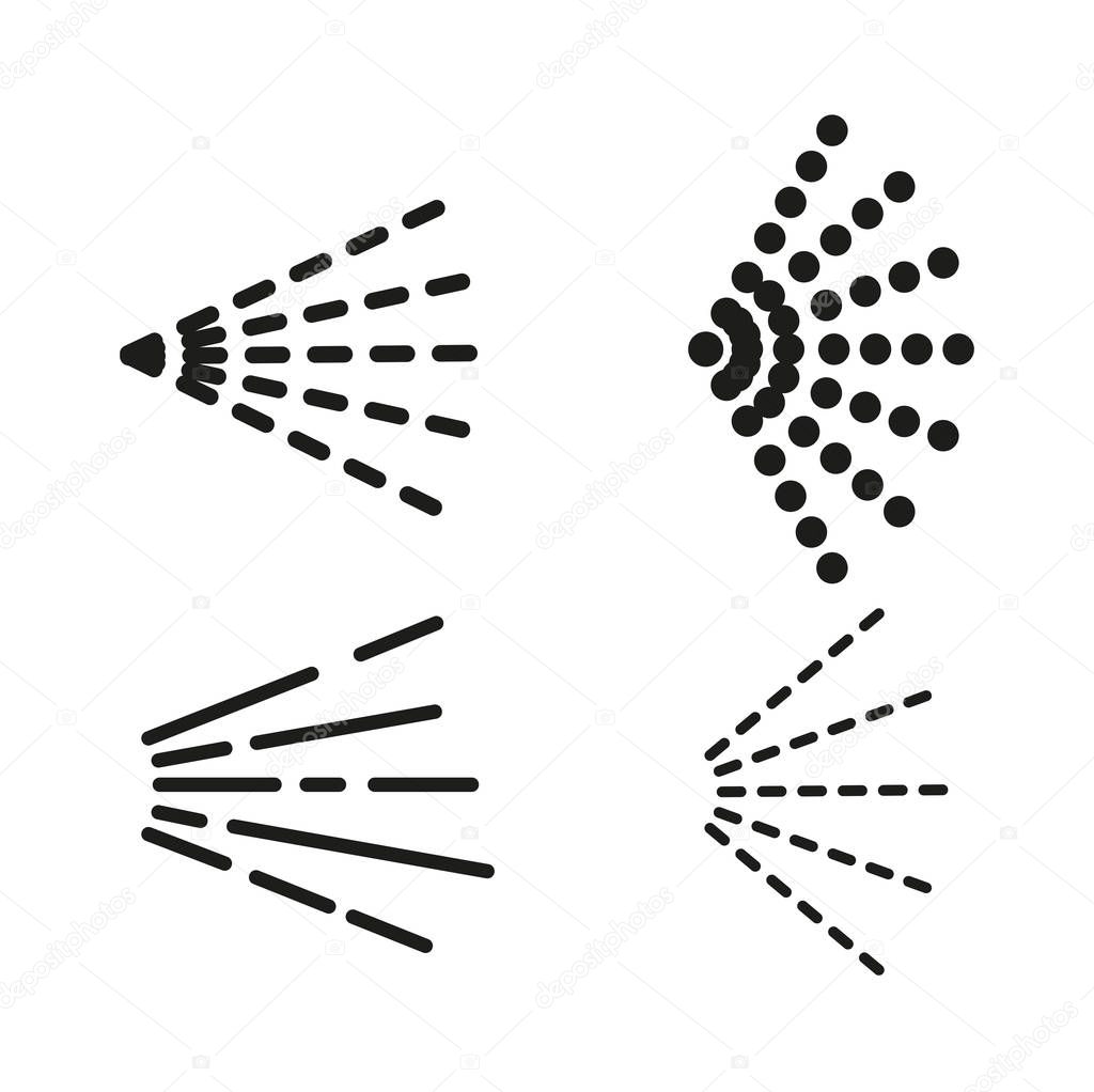 Spray icons set on white background