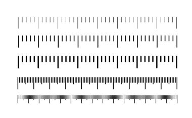 Measuring scale, markup for rulers. Vector illustration. clipart