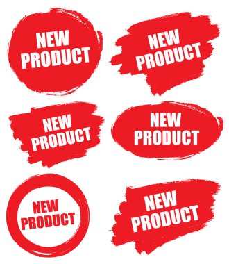 yeni ürün lastik damgası vektör çizim