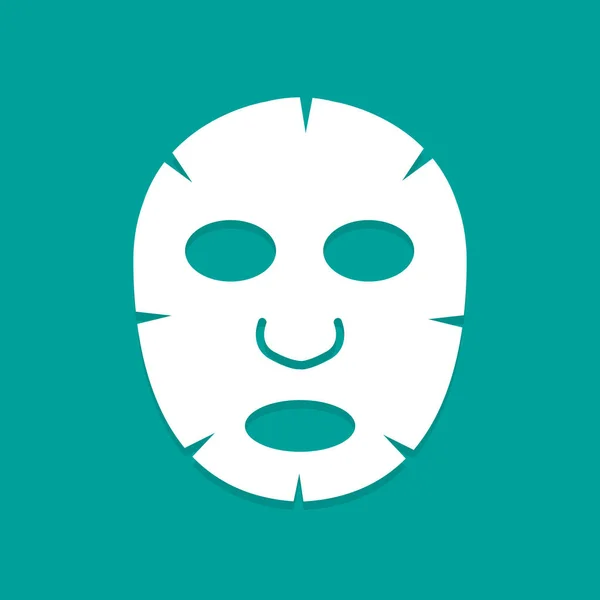 Obličejové Masky Plochý Ikona Pozadí Kosmetika Lékařství Zdravotní Péče Pro — Stockový vektor