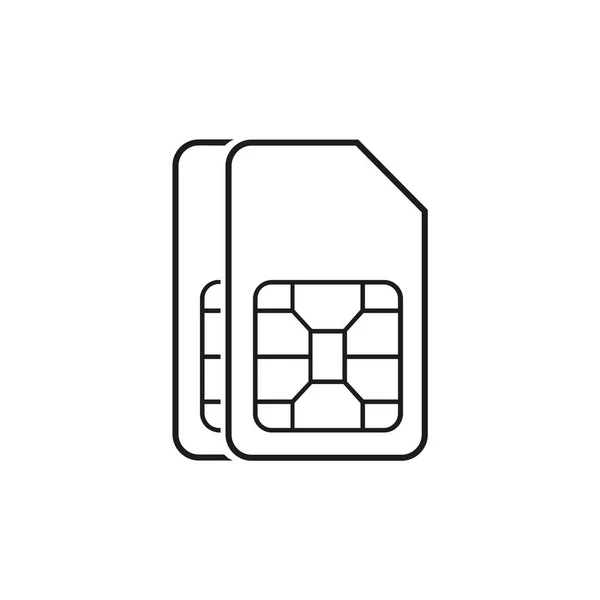 Dual Sim Pictogram Teken Vector Pictogram — Stockvector