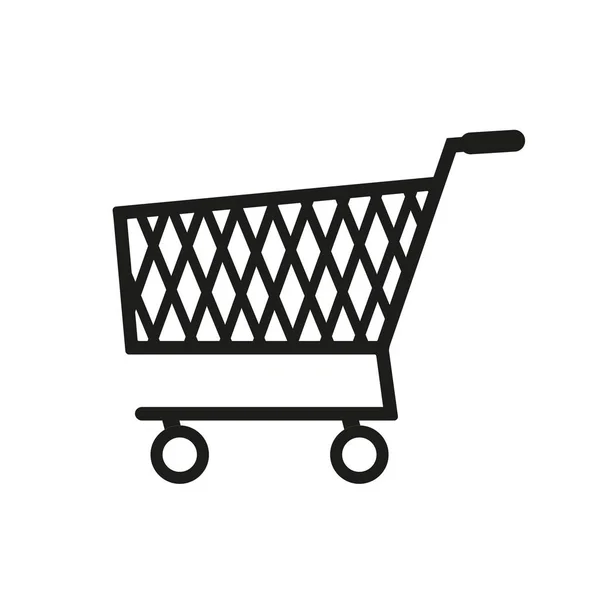 Shopping Cart Icon Isolated White Background — Stock Vector