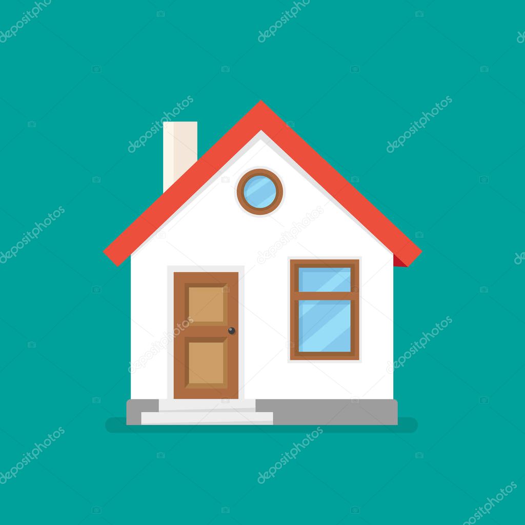 House flat icon. Vector illustration
