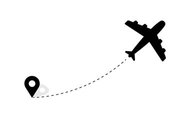 Air uçak simgesi uçuş. Vektör