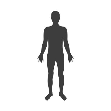 Adamın beyaz arka plan üzerinde izole vector silhouettes