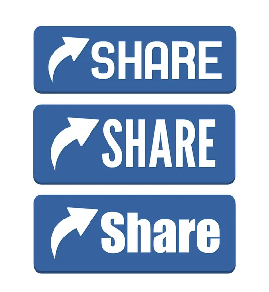 Compartir Icono Vector Ilustración Sobre Fondo Blanco — Vector de stock
