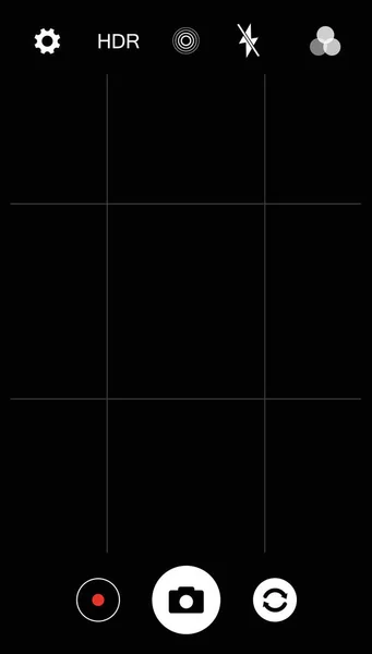 Modello Schermo Della Fotocamera Mobile Sfondo Illustrazione Vettoriale — Vettoriale Stock
