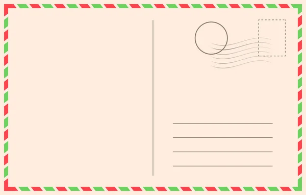 Vintage Holiday Postcard Background Vector Template — Stock Vector