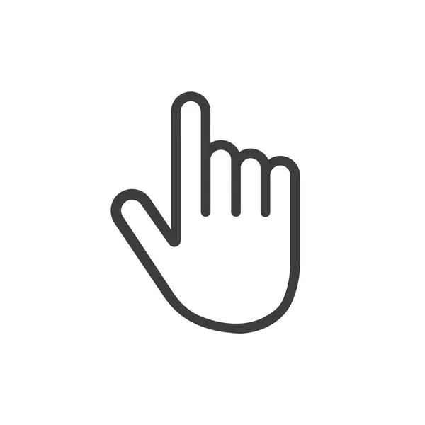 Hand Cursor Klick Auf Zeiger Vektor Symbol — Stockvektor