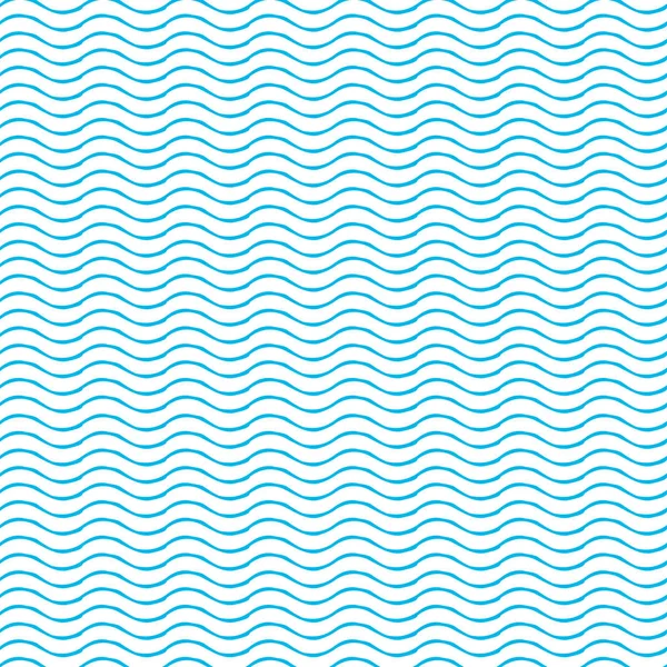 Γαλάζιο Κύμα Μοτίβο Γραμμικά Κύματα Φόντο Εικονογράφηση Διάνυσμα — Διανυσματικό Αρχείο