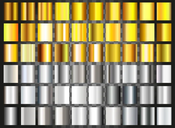 Silber Und Gold Farbverlauf Hintergrund Vektor Textur Metallische Abbildung — Stockvektor