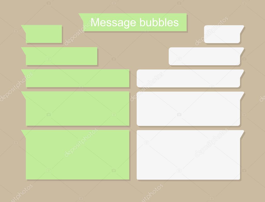 Smartphone SMS Chat Bubbles Set. Vector set icon