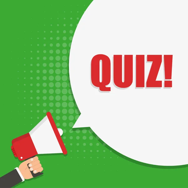 Quiz Con Símbolos Burbuja Del Habla Concepto — Vector de stock