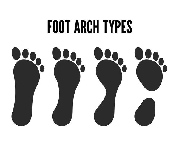 Vector Footprint Illustration Feet Silhouette Isolated — Stock Vector