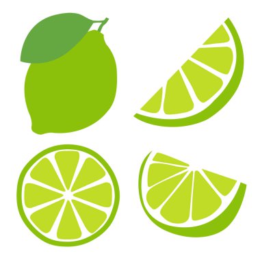 kireç, vektör çizim Icon set