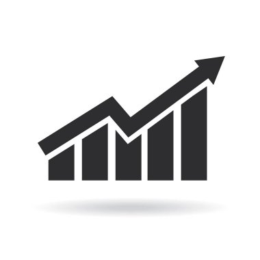 Büyüyen çubuk grafik simgesi