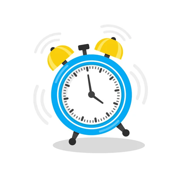 Reloj Despertador Estilo Plano Ilustración Vectorial — Archivo Imágenes Vectoriales