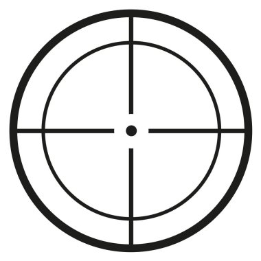 Artı, dürbün ağı. Vektör crosshair görme ile