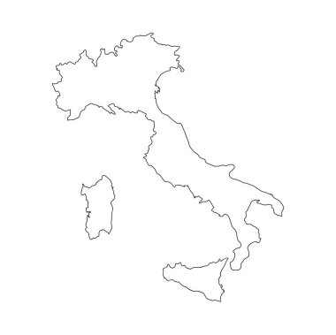 Italia haritası. italia simgesi