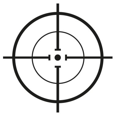 Artı, dürbün ağı. Vektör crosshair görme ile