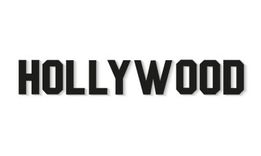 Hollywood metin vektör logosu
