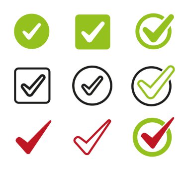 İşaretleme logo vektörü veya simgesini kontrol et