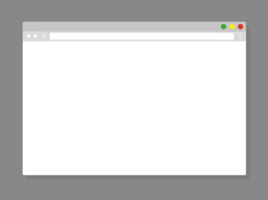 Basit tarayıcı penceresi, düz vektör