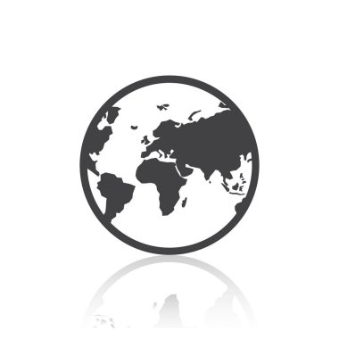 Dünya simge vektör. Basit düz sembolü. Piktogram resimde beyaz arka plan üzerinde.