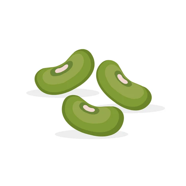 ひよこ豆 緑または緑の豆 Ivector フラット アイコン — ストックベクタ