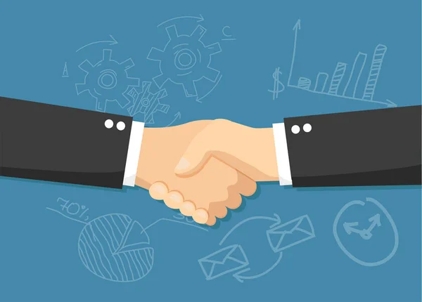 Business Partner Handshake Illustrazione Vettoriale — Vettoriale Stock