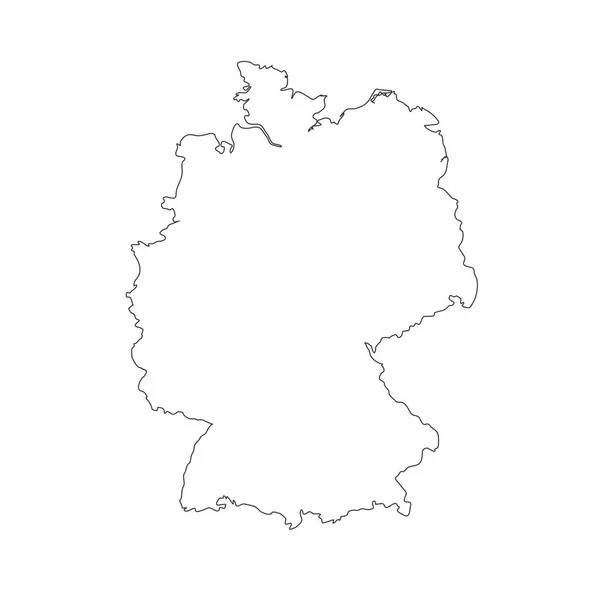 Німеччина Карта Контур Кривих Вектор — стоковий вектор