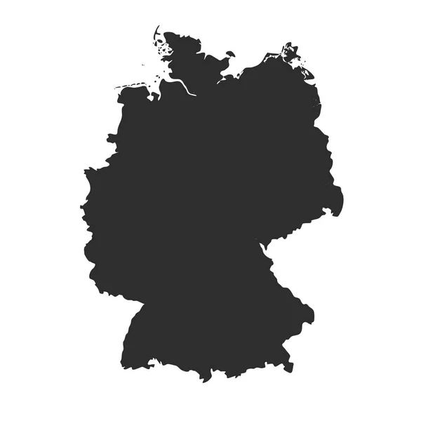 Detaylı Vektör Harita Almanya — Stok Vektör