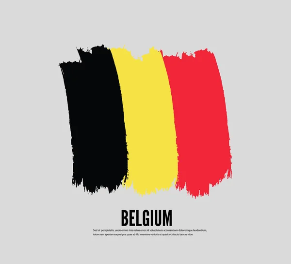 Vlajka Belgie Barevné Cákance — Stockový vektor