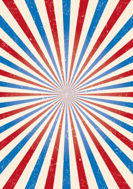 Sunburst retro desenli grunge arka plan. Vintage ışınları
