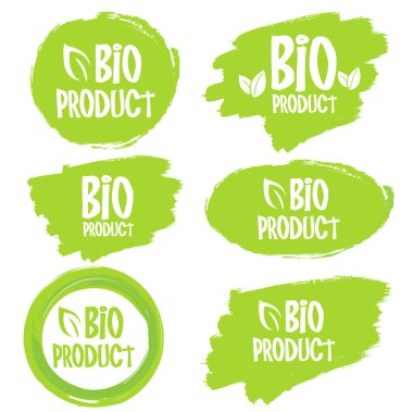 Bio ürün, organik yaprakları Amblemler, Etiketler veya logosu