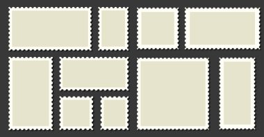 Posta pulları çerçeve arka plan üzerinde ayarlayın. Vektör çizim.