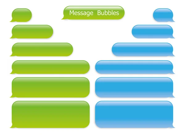 Smartphone Sms Burbujas Chat Conjunto Vector — Archivo Imágenes Vectoriales