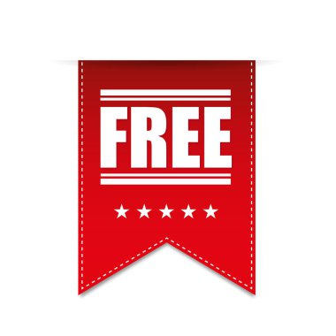 Büyük kırmızı ücretsiz şerit. Vektör çizim