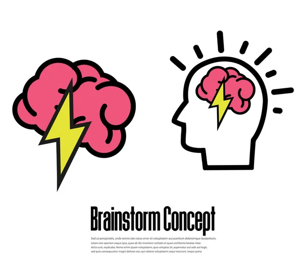 Brainstormen Creatief Idee Vector Illustratie — Stockvector