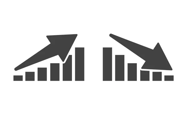 Växande Stapeldiagram Ikonen — Stock vektor