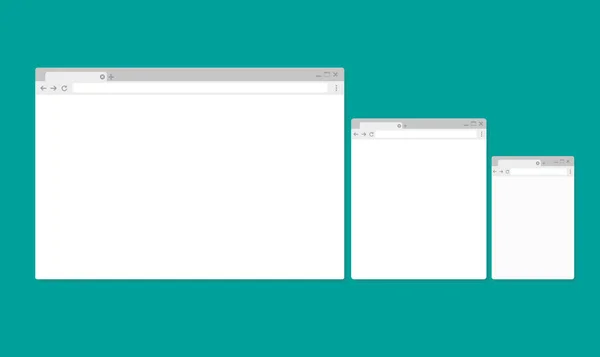 Einfaches Browserfenster Flacher Vektor — Stockvektor