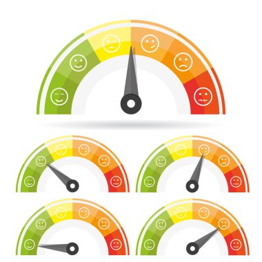 Duygu düzeyi gülümsüyor vektör çizim ile