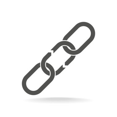 Kırık zincir simge vektör düz