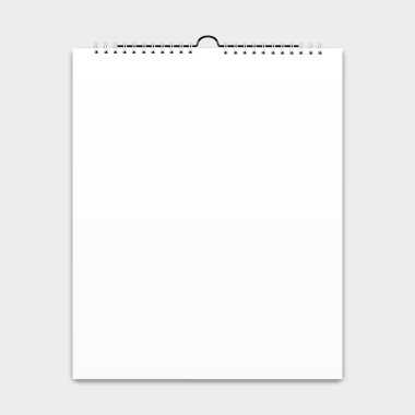 Blank calendar, card design clipart